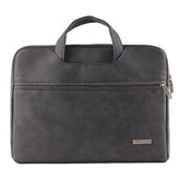 Leather Laptop Sleeve, 15.6" Portable Monitor Carrying Bag, Slim Protective Laptop Case Waterproof Durable For 13-15.6 Inch Laptops, Graphite Black