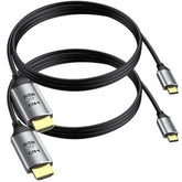 4K Usb C To Hdmi Cable 2-Pack, High Speed 6 Ft Usb Type C To Hdmi 2.0 Cord [Th