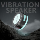 Bone Conduction Bluetooth Speaker with Colorful LED Breathing Lights, Portable Surface-Vibration Speaker, 360° Surround Sound for Home, Outdoor &
