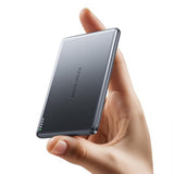 0.3'' Ultra Slim Magsafe Portable Charger, 5,000Mah Magsafe Battery Pack, Magnetic Power Bank For Dual Use With A Usb C Cable/Port For Iphone 16/15/14/13/12, Glacier Gray