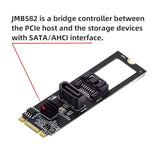 Ngff Key B+M Pci Express To Sata 3.0 6Gbps Dual Ports Vertical Horizontal Adap