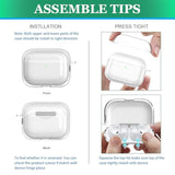 For Airpods Pro 3 Clear Case 2025, Military-Grade Shockproof, Soft Tpu Highly Transparent Anti-Yellowing For Airpods Pro 3 Case With Cleaning Kit & Cute Round Buckle, Clear White
