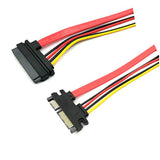 Sata Extension Cable, 20Inch (50Cm) 22-Pin (7+15) Sata Male To Female Data And