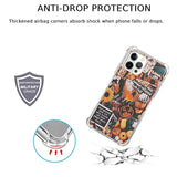 Fall Autumn Aesthetic Collage Phone Case Compatible With Iphone 16 Pro, Autumn Pumpkin Halloween Phone Case For Iphone 16 Pro, Cool Trendy Tpu Bumper Case Cover