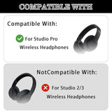 Studio Pro Silicone 2 In 1 Case Cover Set, Anti-Scratch Ear Pad Cover/Zipper Headband Cover For Beats Studio Pro Headphone, Studio Pro Soft Silicone Protector Accessories(Red)