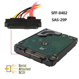 Sas Cable Sff-8482 Sas 29 Pin To 29Pin Male To Female Extension Hard Disk Driv