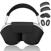 ?5 In 1? Compatible With Airpods Max 2/1 Smart Case Cover, Sleep Mode Compatible, For Apple Airpod Max Headphones Case Soft Leather & Silicone Four-Piece Set Protective Accessories Portable, Black