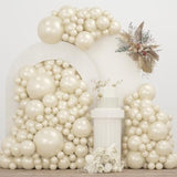 115 Pcs White Pearl Balloons Double Stuffed Garland Kit for Wedding Baby Shower