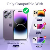 Privacy Screen Protector For Iphone 14 Pro Max 6.7", Tempered Glass Screen & Camera Lens Protector, Anti-Fingerprint, Easy Installation, 3-Pack
