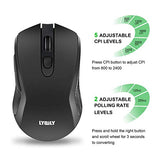 2.4G Wireless Mice Super Energy Saving Portable Optical Pc Laptop Computer Mouse, 5 Adjustable Dpi Mice, 6 Buttons For Windows Macos Linux