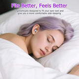 Sleep Earbuds, Mini Earbuds for Sleeping, Side Sleep Wireless Headphones, 8Hrs Single Charge, HiFi Sound, Comfortable Fit (Purple)