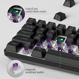 60% Rapid Trigger Gaming Keyboard, Hall Effect Magnetic Switch, Actuation Point Adjustable, Hot Swappable Rgb Backlit Wired Keyboard With Arrow Keys For Win/Pc/Mac, Black