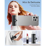 Ultra Small Portable Charger With Stand, Mini Power Bank With Usb C Connect Powerbank Fast Charging, Phone Charger Battery Pack 5000Mah Compatible With Iphone 16/15 Series And Samsung Android Etc