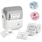 B31 Label Maker Machine With Tape, 3 Inch Portable Label Printer For Barcode, Address, Logo, Tag Labeling, Thermal Sticker Maker Compatible With Smartphones & Pc, Grey White