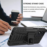 For Moto G Play 2024 Case With 2 Pack Screen Protector,Military Grade Shockproof, Heavy Duty Robust Bumper Cover With Kickstand For Motorola G Play 2024 Phone Black