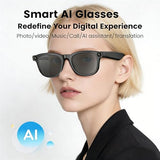 Smart AI Glasses with Camera, HD 1080P Video Recording, 8MP Bluetooth Camera Glasses, Noise Cancellation, Voice Assistant, Translation, TR90 Frame