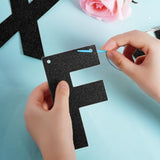 DIY Custom Black Glitter Banner Kit – Personalized Hanging Decoration for Birthday, Graduation & More