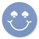 Leatherette Mouse Pad, 8" Mouse Mat With Non-Slip Back, Cute Mouse Pad For Office Desk (Spade Smiley)