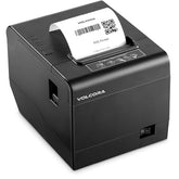Thermal Receipt Printer, 80Mm Pos Printer W/Auto Cutter, Usb/Wifi Interface For Windows/Mac/Linux, Esc/Pos Command Support Cash Drawer, High Speed Kitchen Printer, Wall Mount (Black)