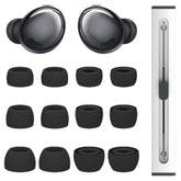 6 Pairs Replacement For Samsung Galaxy Buds Pro Headphones, Eartips Silicone Tips Earbuds Set For Samsung Galaxy Buds Pro Headphones Fit In Case Ear Tips,L/M/S Earplug (Phantom Black) (Black)