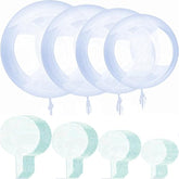 40 Clear Bobo Balloons in 4 Sizes for Party & Event Décor