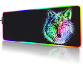 Rgb Gaming Mouse Pad, 31.5 X 12 Inches, Multicolor, Rubber