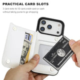 iPhone 17 Pro Wallet Case with Credit Card Holder - White