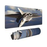 U.S. Air Force F-22 Raptor In The Sky Mouse Pad, 31.5 X 11.8 In Rubber Base Mouse Pad With Stitched Edges For Office Home