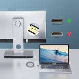 8K Usb-C To Displayport Cable 6-Foot 4K@144Hz 8K@60Hz 5K 2K@165Hz Usb To Dp Adapter Display Port Cord Nylon Braided Aluminum Connector For Monitor Computer Laptop Television Tablet