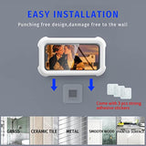 Upgraded 480° Rotating Shower Phone Holder Waterproof Case With Touch Screen,Oolyico Shower Accessories Guardian Buddy Holder Wall Mount Shelf In Bathroom Bathtub For 4" 7" Cell Phone