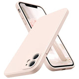 Design For 11 Case With Camera Protection, Straight Edge Slim Design, Liquid Silicone Phone Case For Phone 11 6.1 Inches, Light Pink