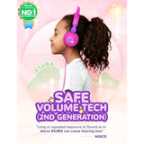 iClever Kids Headphones Cat Ear, LED Light Up, 85dBA Safe Volume, Stereo Sound