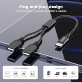 Usb C To Usb 2.0 Adapter - Dual Usb Female Type C Splitter For Macbook Pro, Google Pixel, Galaxy S9 / S8 / Note 8
