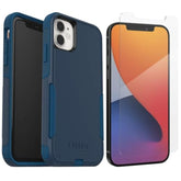 OtterBox Commuter Series Case for iPhone 11 (Only) - with Zagg Glass Elite+ Clear Screen Protector - Non-Retail Packaging - Bespoke Way (Blazer Blue/Stormy Seas Blue)