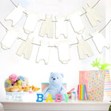 12Pc Neutral Baby Shower Bunting: Gold Banner for New Baby Party Decor