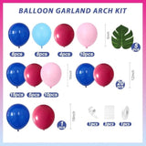 Blue & Hot Pink Balloon Arch Kit: Tropical Party Decor
