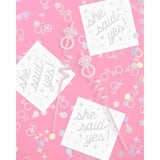 Bachelorette Party Iridescent Foil Confetti - 200 Pc | Engagement Party Decoration, Diamond Ring Table Decor, Bride To Be Bridal Shower Supplies, Engaged Era Decor