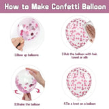 50pcs Pink Balloon Set 12in Metallic Confetti Balloons for Parties and Weddings