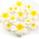 50 Pcs Frangipani Decorative Flower Artificial Foam Plumeria Flowers For Diy Party Wedding Decoration Home Decor (7Cm)