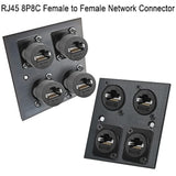 Rj45 Panel Mount Adapter Shielded Rj45 8P8C Female To Female Network Connector