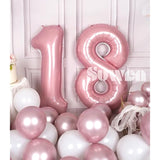 40 Inch Pink Large 18 Number Balloons Big Foil Helium Number Balloons 0-9 Jumbo Happy 18Th Mylar Birthday Party Decorations For Girl Or Women 81 Anniversary Party Supplies