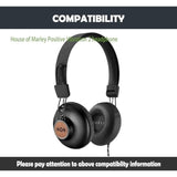 Premium Earpads Replacement Cushions Compatible With House Of Marley Positive Vibration 2 Headphone Ear Pads With Softer Protein Leather/Memory Foam