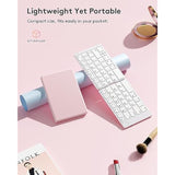 Foldable Bluetooth Keyboard - Portable Wireless Keyboard With Stand Holder, Re