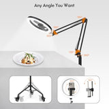 Overhead Phone Mount,Selfie Ring Light With Stand And Phone Holder For Desk,Overhead Camera Mount For Iphone 10" Ring Light,Iphone Tripod For Video Recording/Live Streaming/Vlog/Laptop