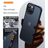 Iphone 14 Phone Case With Translucent Back Soft Edge Slim Cover