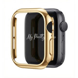 Luxury Metal Protective Case for Apple Watch - Scratch-Resistant - Compatible with 38/40/41/42/44/45/49mm Models - Gold, Rose Gold, Silver