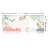 Green Pink Desk Mat, Colorful Abstract Boho Large Computer Extended Mouse Pad Cute, Desk Pad, Long Mousepad For Laptop, Non Slip Writing Pad For School Office Home, 31.5X11.8 In