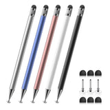 Stylus (5 Pcs), 2-In-1 Stylus Pen For Touch Screen, High Precision And Sensitivity, Suitable For Iphone/Ipad/Android Tablets, Compatible With All Touch Screens (Black/White/Blue/Rose Gold/Silver)