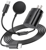 2 in 1 for Samsung Watch Charger, 25W USB C Fast Charger Compatible with Galaxy Watch 8/8 Classic/Ultra/7/6/6 Classic/5 Pro/5/4/4