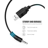 3.5Mm Male Aux Audio Jack To Usb 2.0 Male Charge Cable Adapter Cord, 2Pack Audio Car Stereo Jack Cables To Usb 2.0, Usb Connection Kit, For Music Player- 3.3Ft?Support Data Transmission?